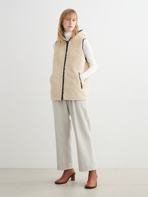 Poodle boa hoody vest 詳細画像