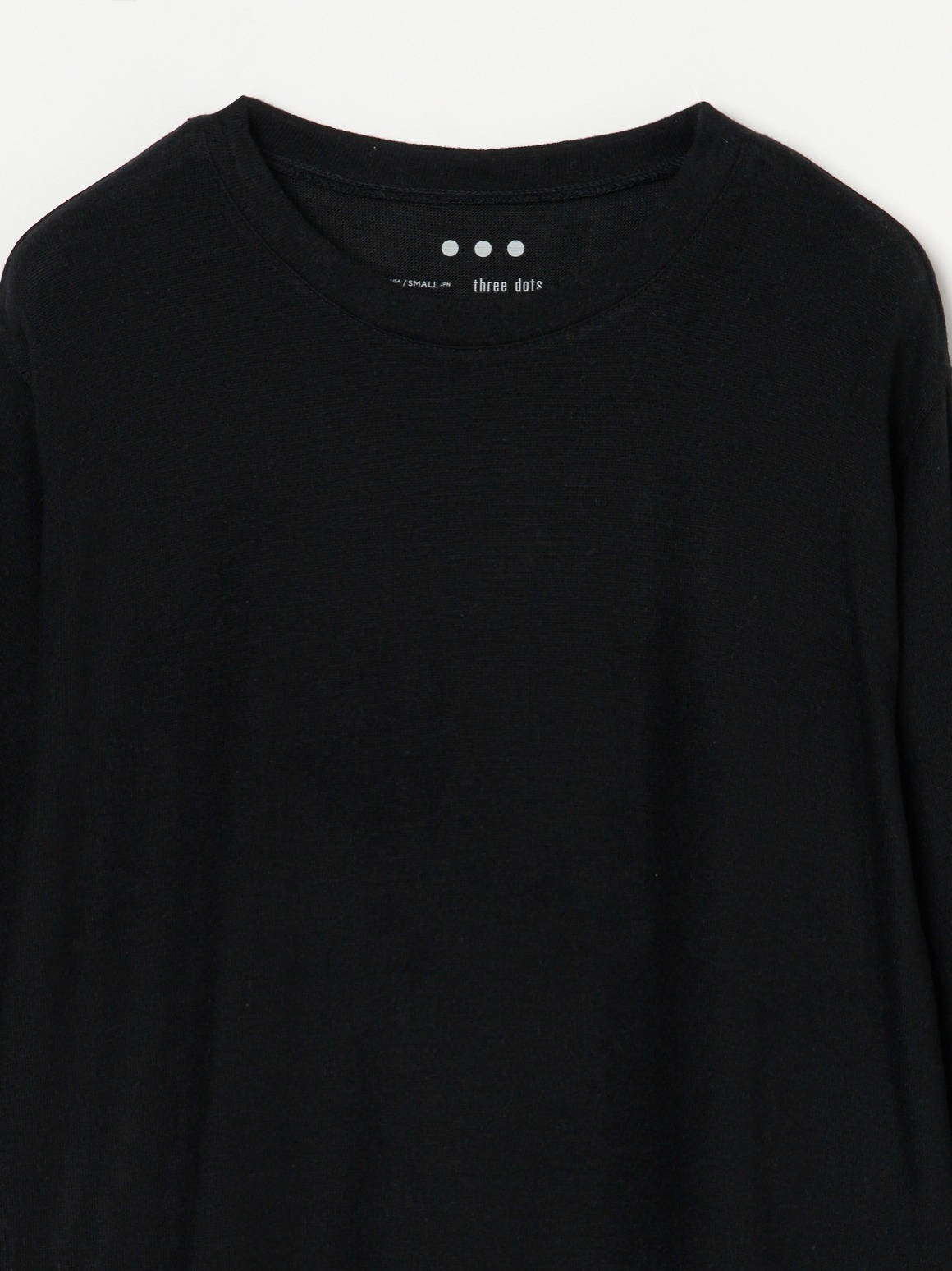Brushed sweater simple crew neck|スリードッツ オフィシャル
