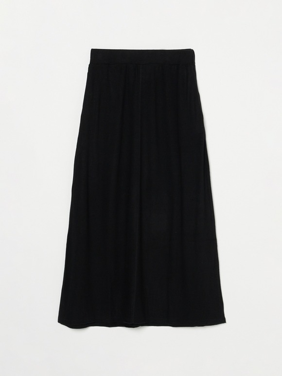 Brushed sweater a-line longskirt