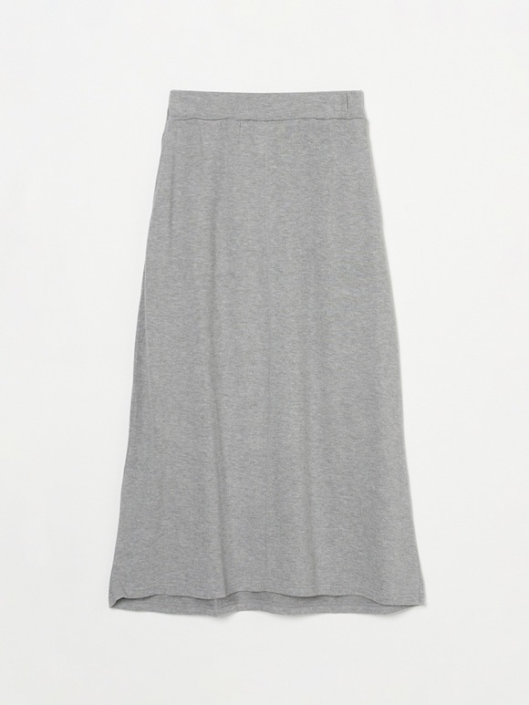 Brushed sweater a-line longskirt