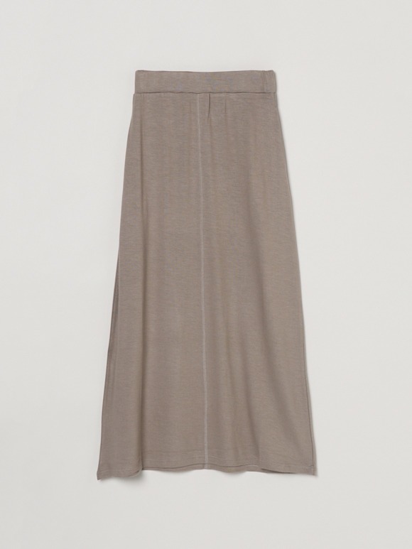 Brushed sweater a-line longskirt
