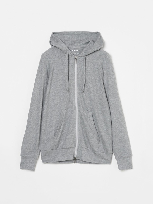 Brushed sweater raglan zip hoody