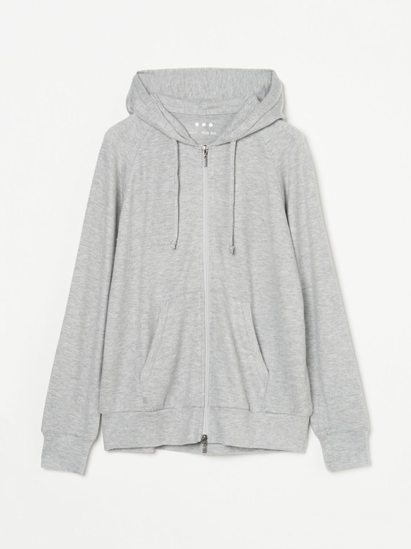 Brushed sweater raglan zip hoody