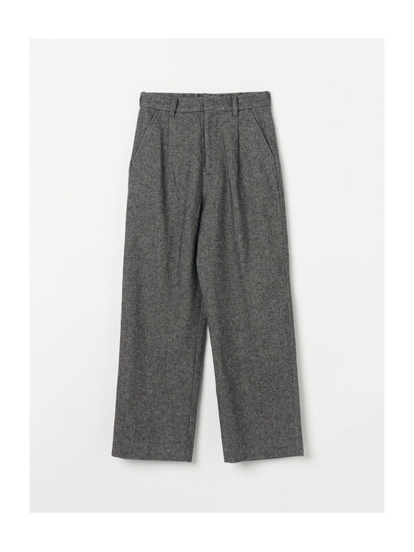 Cotton tweed center press pant