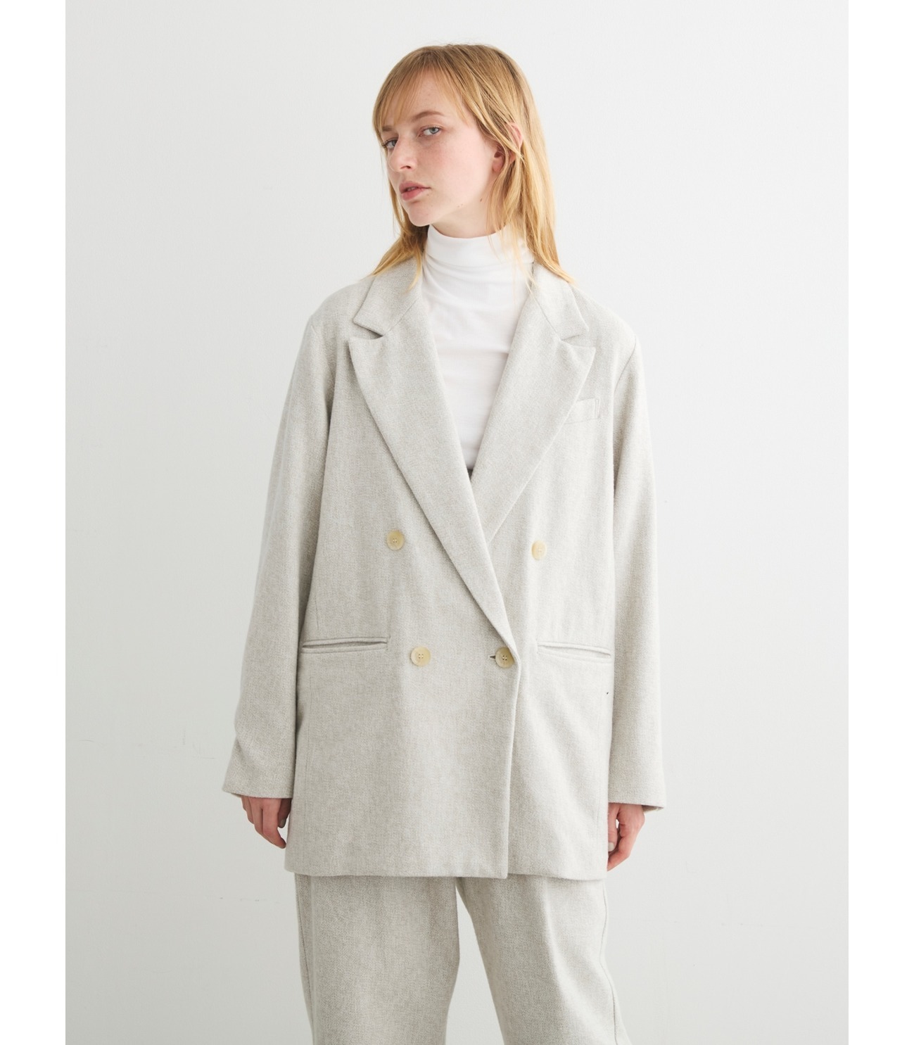 Cotton tweed jacket 詳細画像 white 7