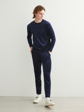 Men's modal wool velor crewneck 詳細画像