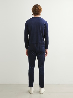 Men's modal wool velor crewneck 詳細画像