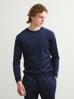 Men's modal wool velor crewneck 詳細画像