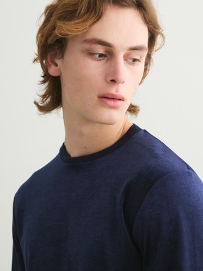 Men's modal wool velor crewneck 詳細画像