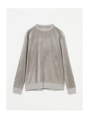 Men's modal wool velor crewneck 詳細画像