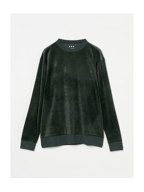 Men's modal wool velor crewneck 詳細画像
