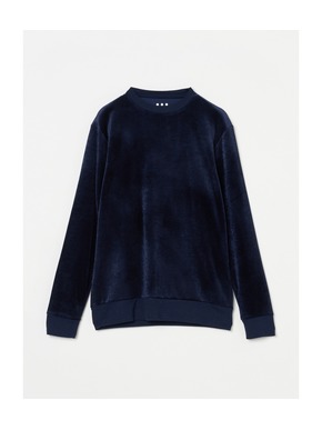 Men's modal wool velor crewneck 詳細画像