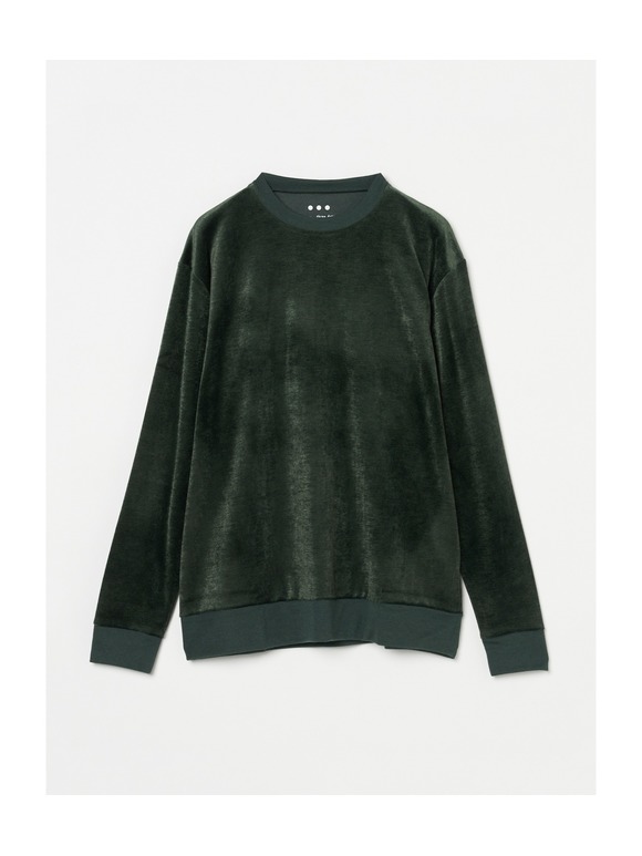 Men's modal wool velor crewneck