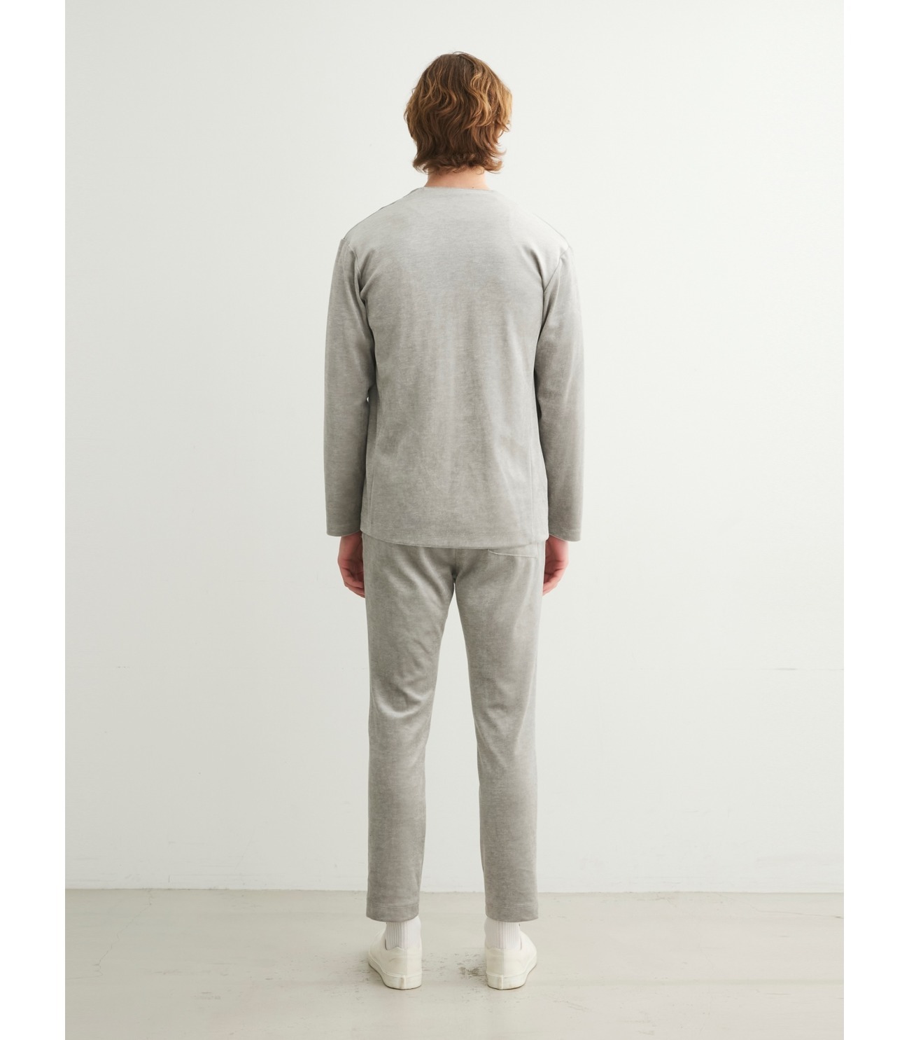 Men's modal wool velor cardigan 詳細画像 grey 13