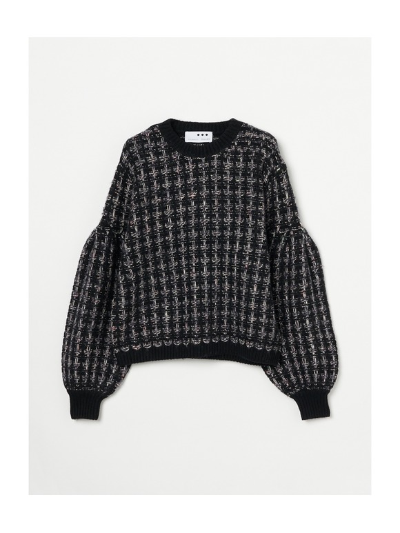 Color tweedy sweater l/s pullover