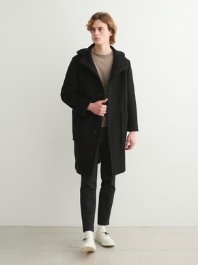 Wool beaver hooded coat 詳細画像