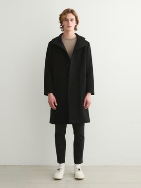 Wool beaver hooded coat 詳細画像