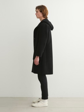 Wool beaver hooded coat 詳細画像