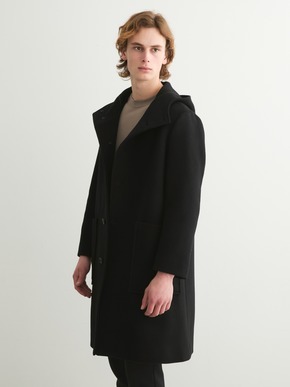 Wool beaver hooded coat 詳細画像