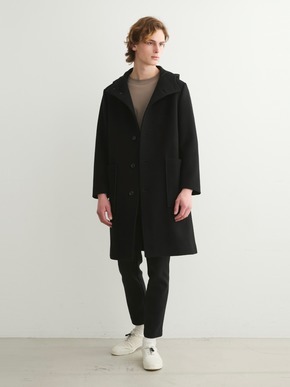 Wool beaver hooded coat 詳細画像