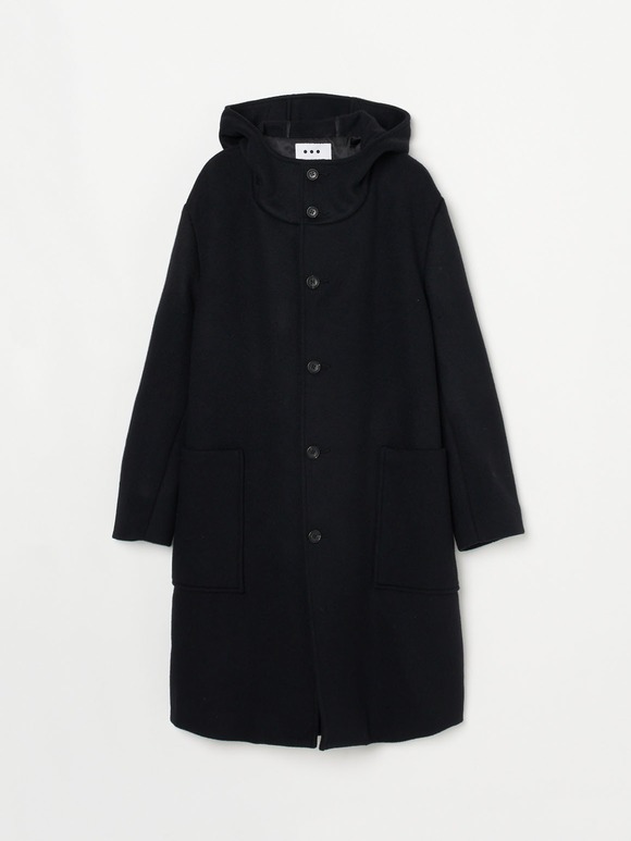 Wool beaver hooded coat|スリードッツ オフィシャルオンラインショップ