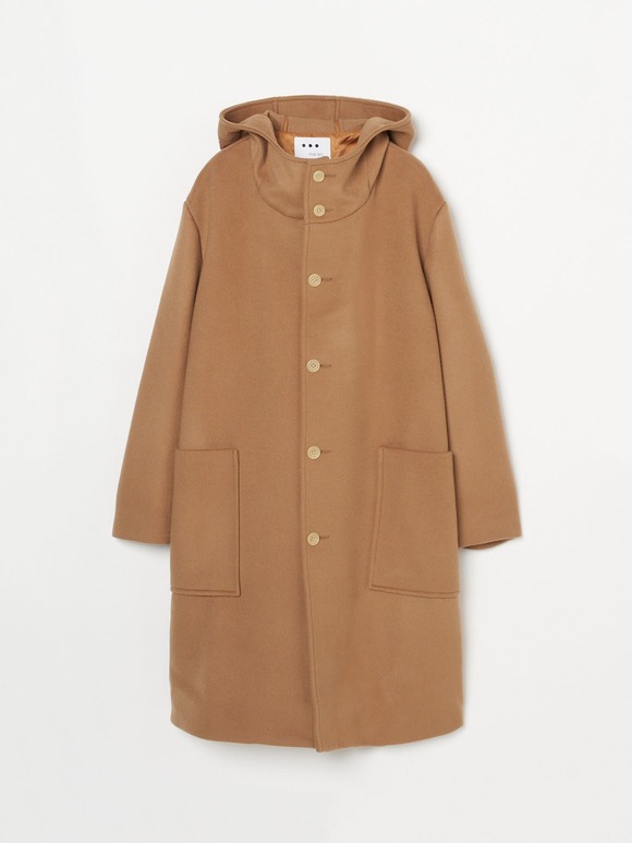 Wool beaver hooded coat