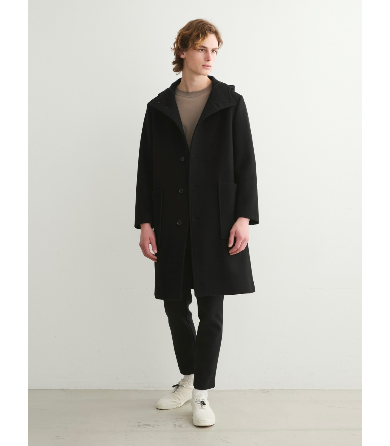 Wool beaver hooded coat 詳細画像 black 10