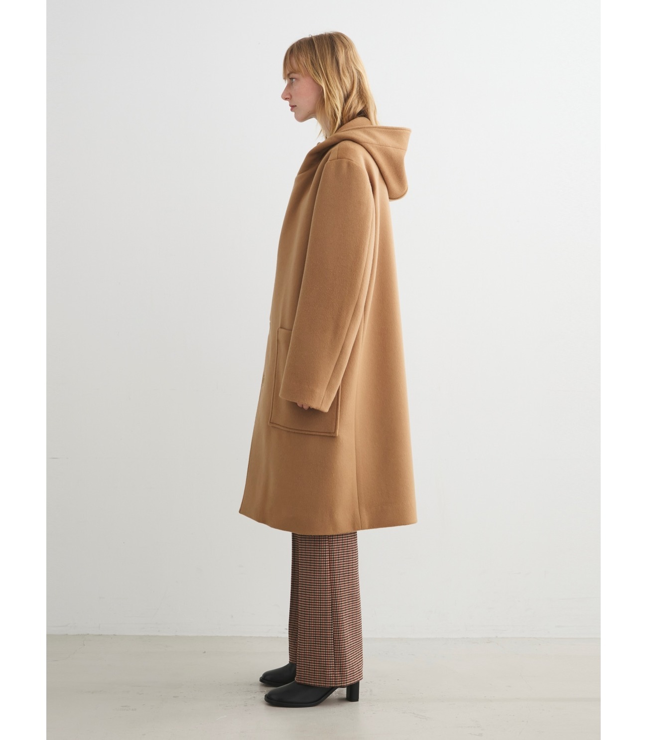 Wool beaver hooded coat 詳細画像 camel 19