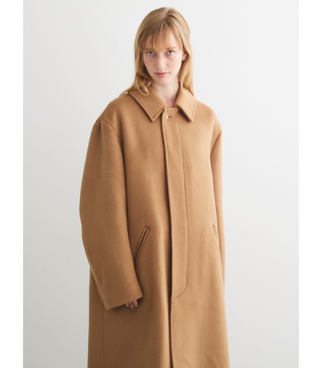 Wool beaver soutien coat 詳細画像 camel 6