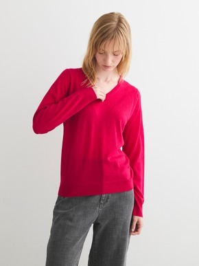 Merino superfine l/s v neck 詳細画像