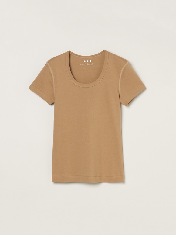 美品　three dots ホワイト Tシャツ ジェシカ Jessica 3/4sleeve｜スリードッツ オフィシャルオンラインショップ