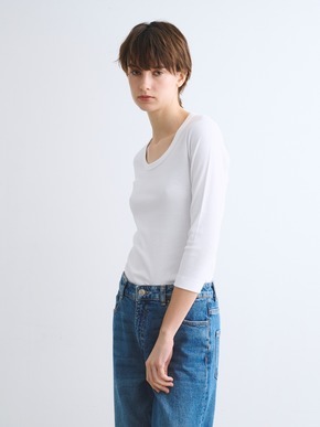 Organic cotton knit 3/4sleeve jessica 詳細画像