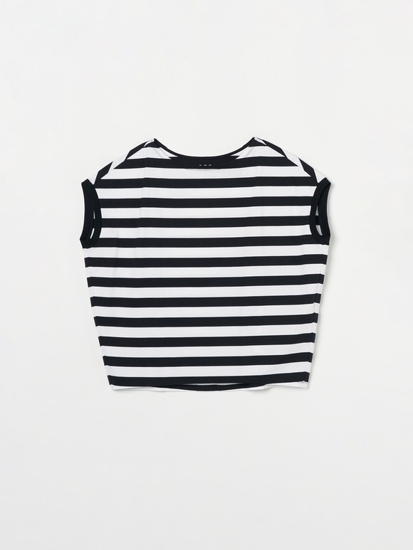 Big stripe french sleeve tee