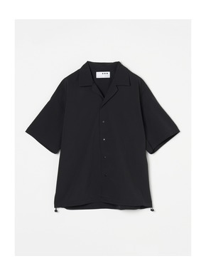 Unisex blue marble open collar shirts 詳細画像