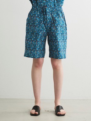 Unisex blue marble shorts 詳細画像