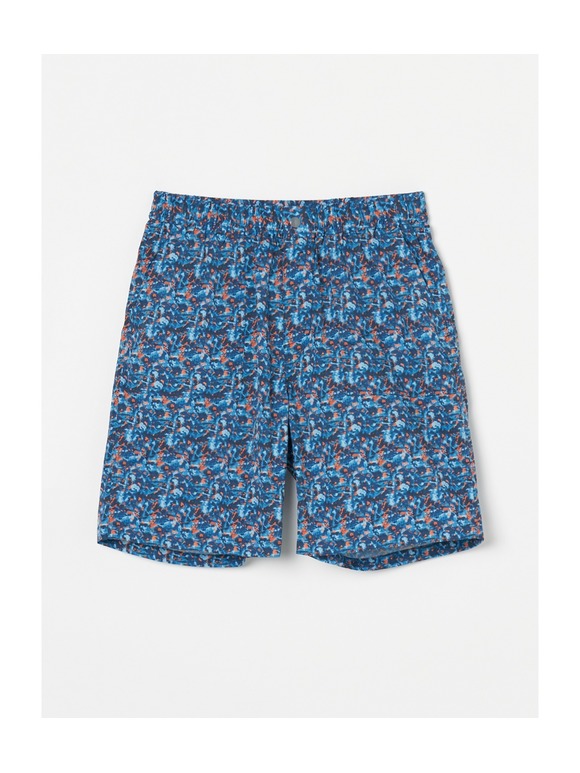 Unisex blue marble shorts