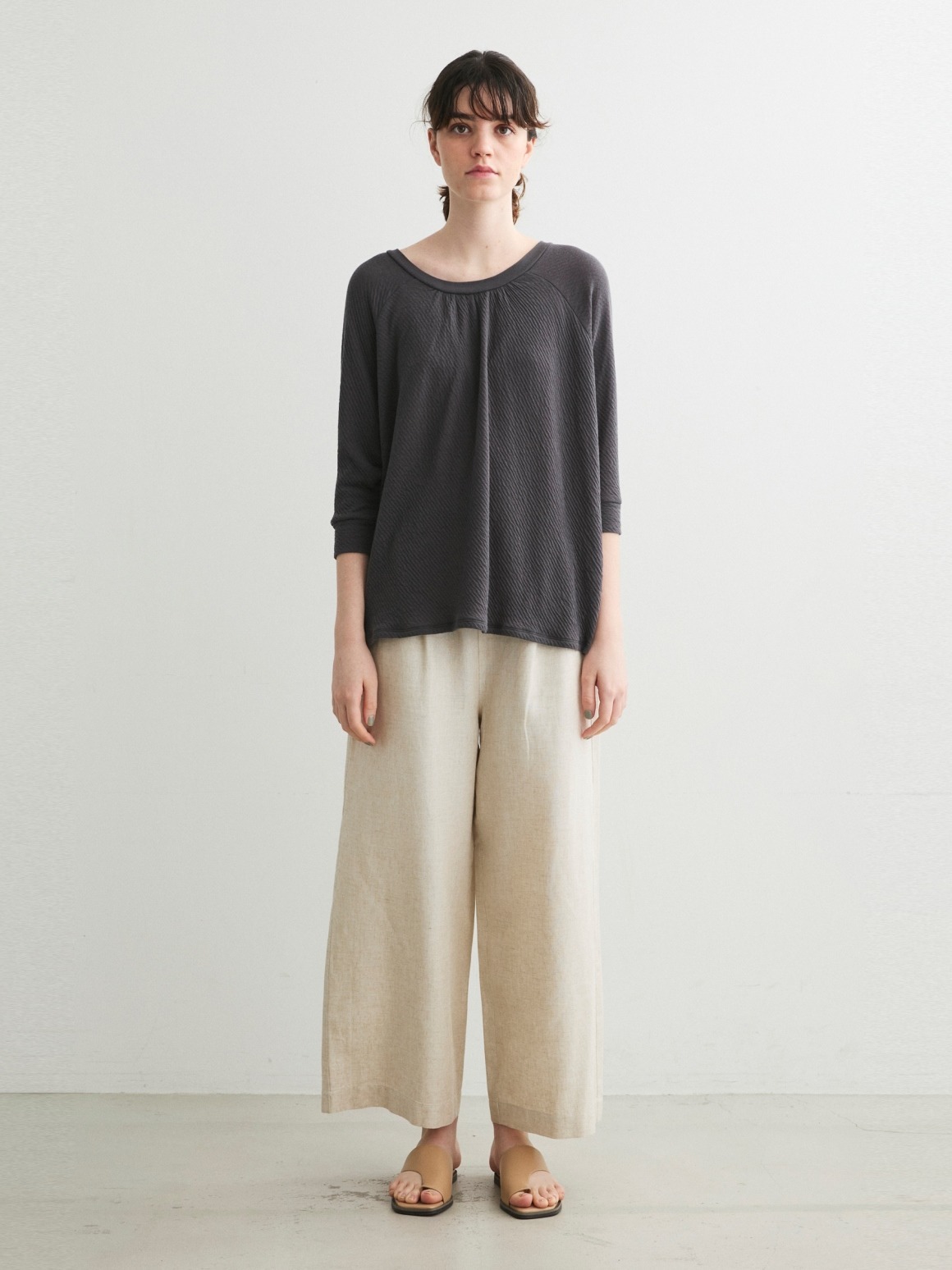 Weekend dress crepe gauze tee|スリードッツ オフィシャルオンライン