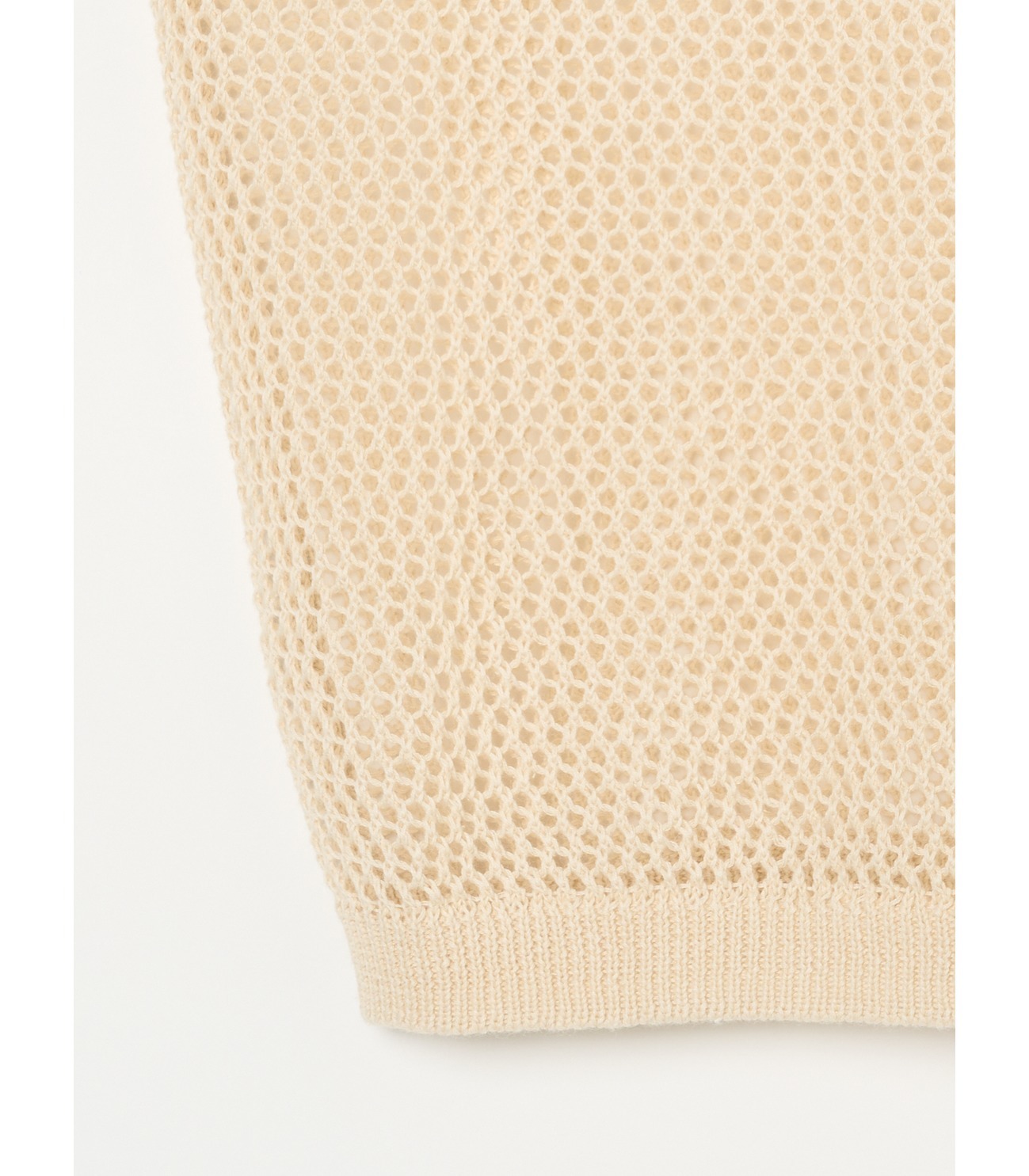 Cotton linen mesh s/s top 詳細画像 off white 4