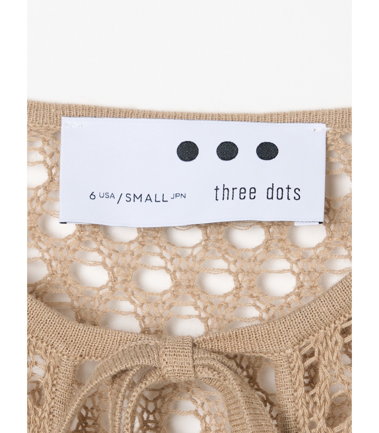 Cotton linen mesh l/s dress 詳細画像 off white 3