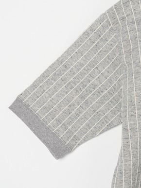 Men's fleece stripe s/s crewneck 詳細画像