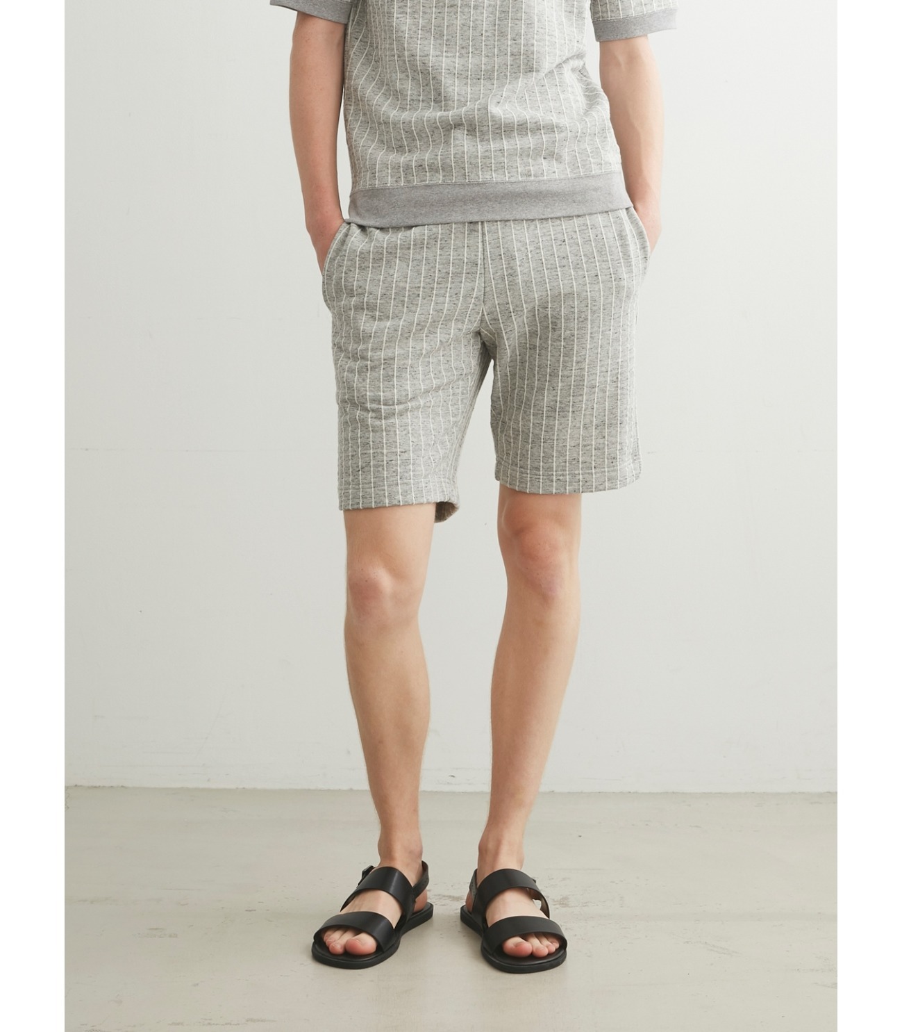 Men's fleece stripe shorts 詳細画像 granite multi 6
