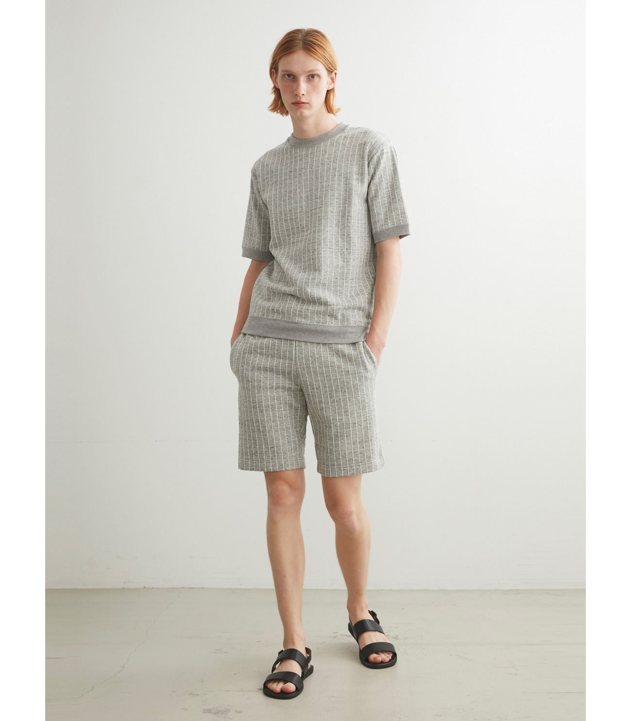 Men's fleece stripe shorts 詳細画像 granite multi 7