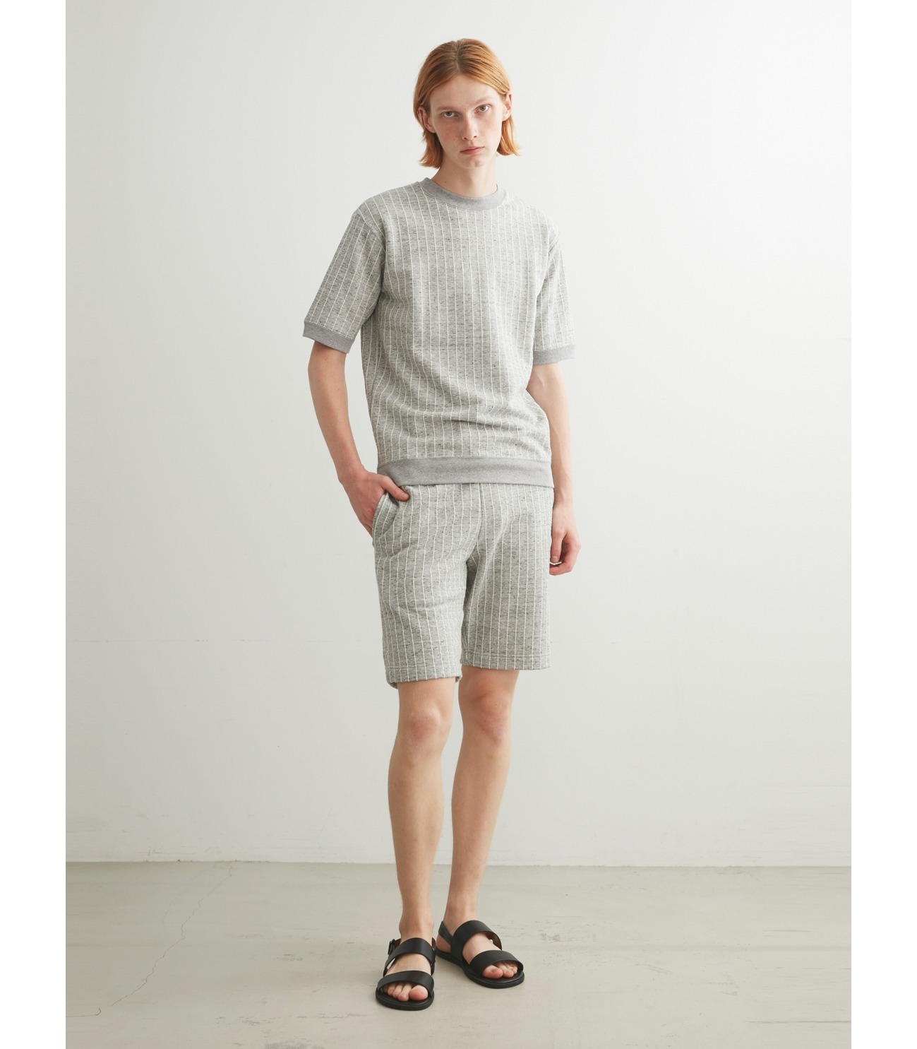 Men's fleece stripe shorts 詳細画像 granite multi 8