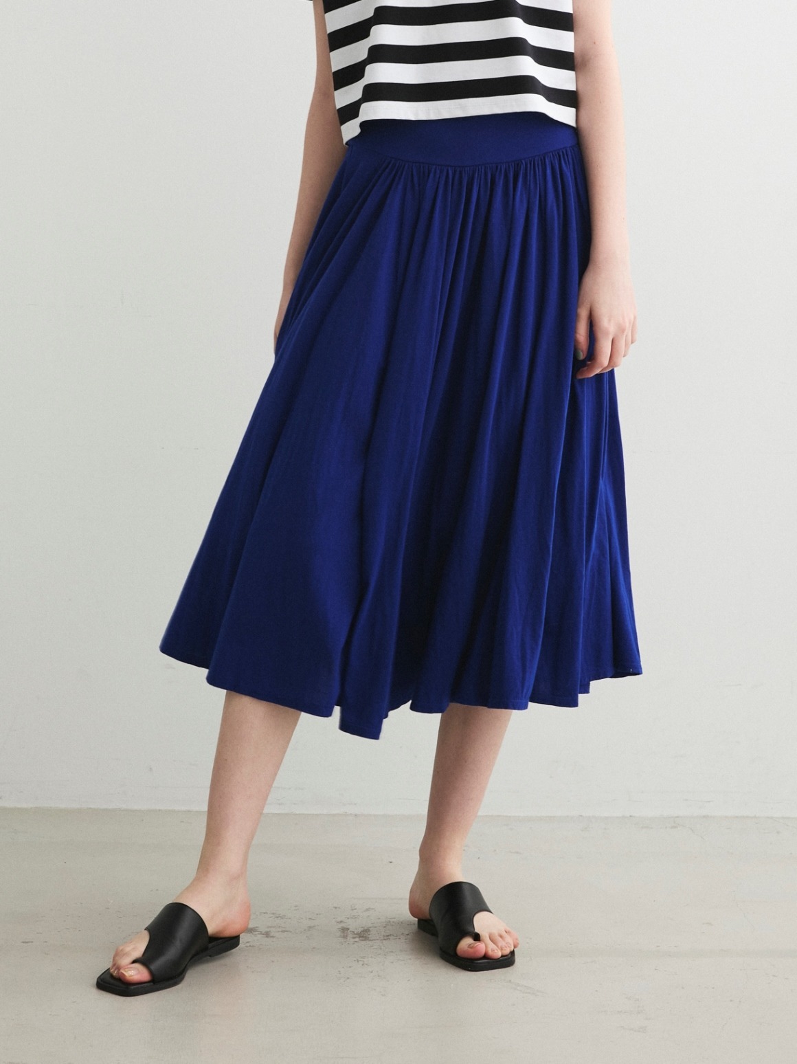 Jersey colette medium long skirt 詳細画像 smokey blue 6