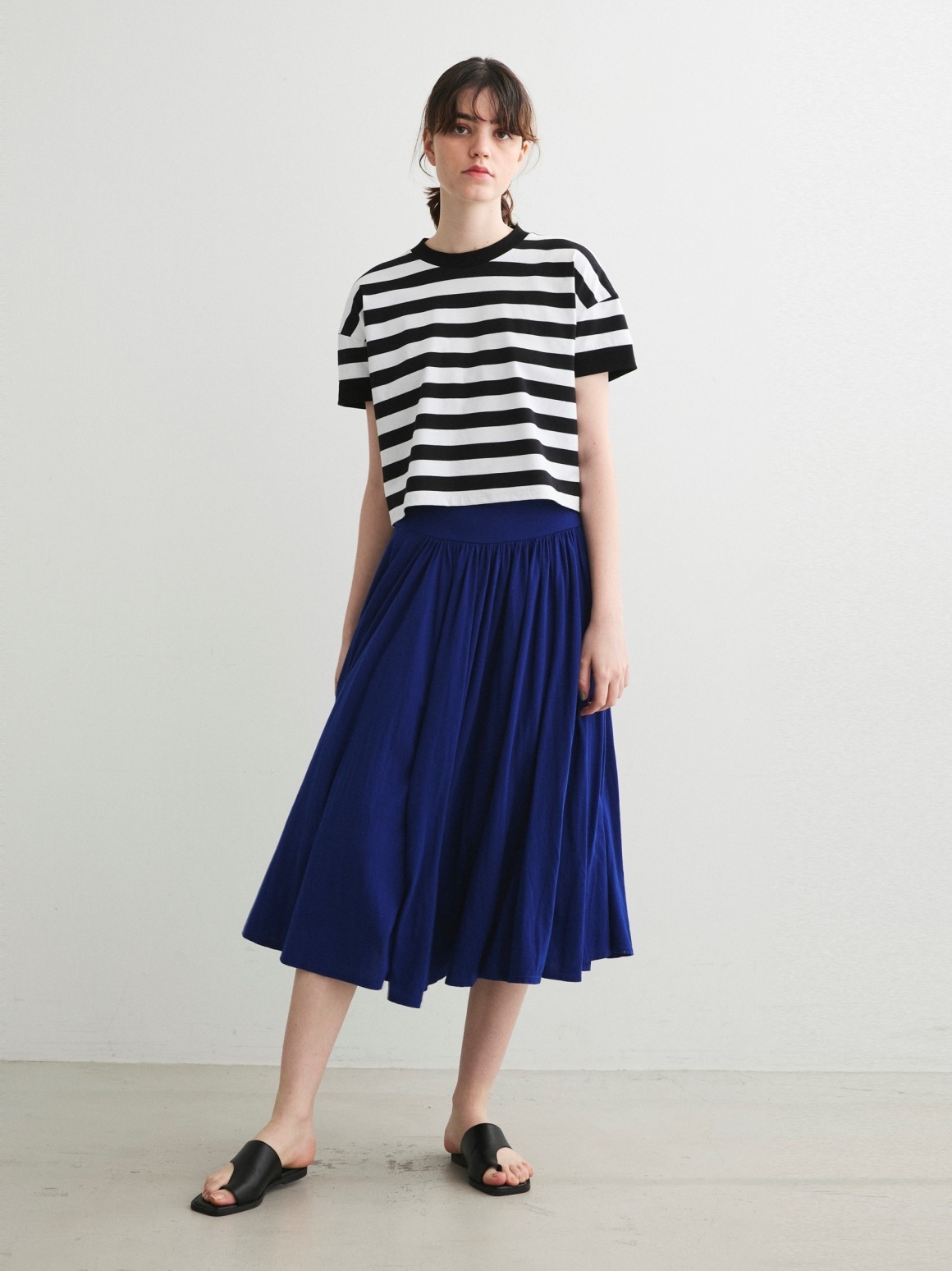 Jersey colette medium long skirt 詳細画像 blue grey 8