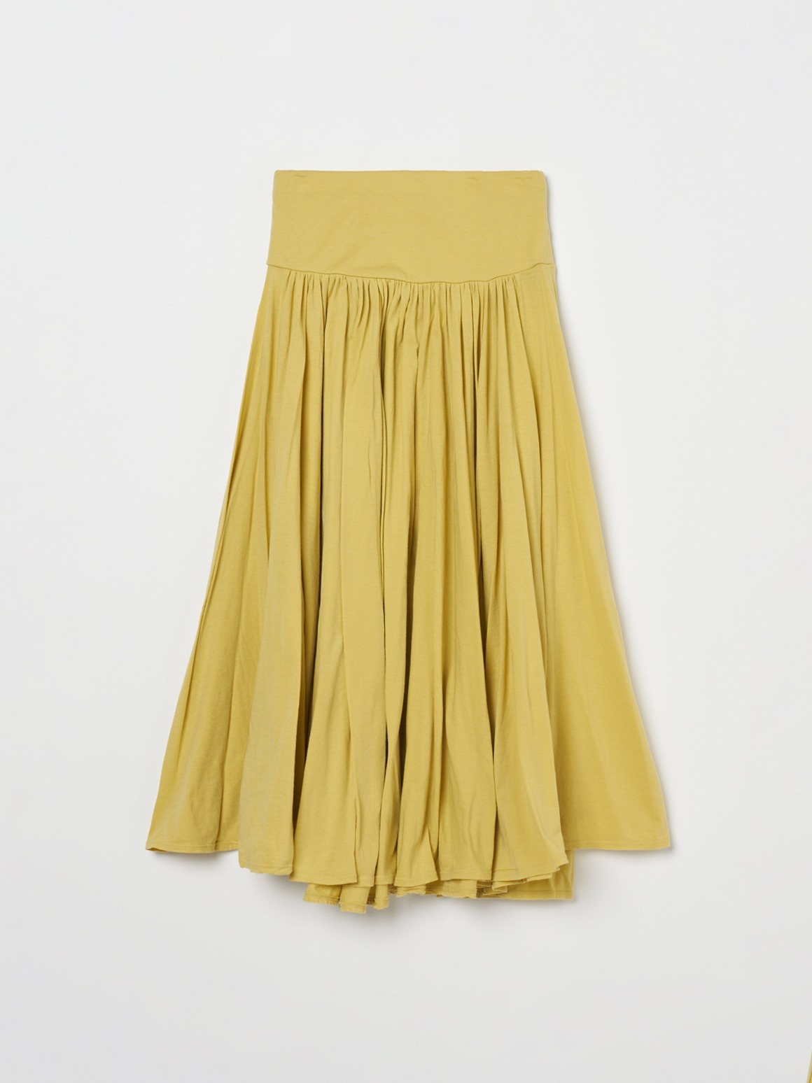 Jersey colette medium long skirt 詳細画像 hay yellow 2
