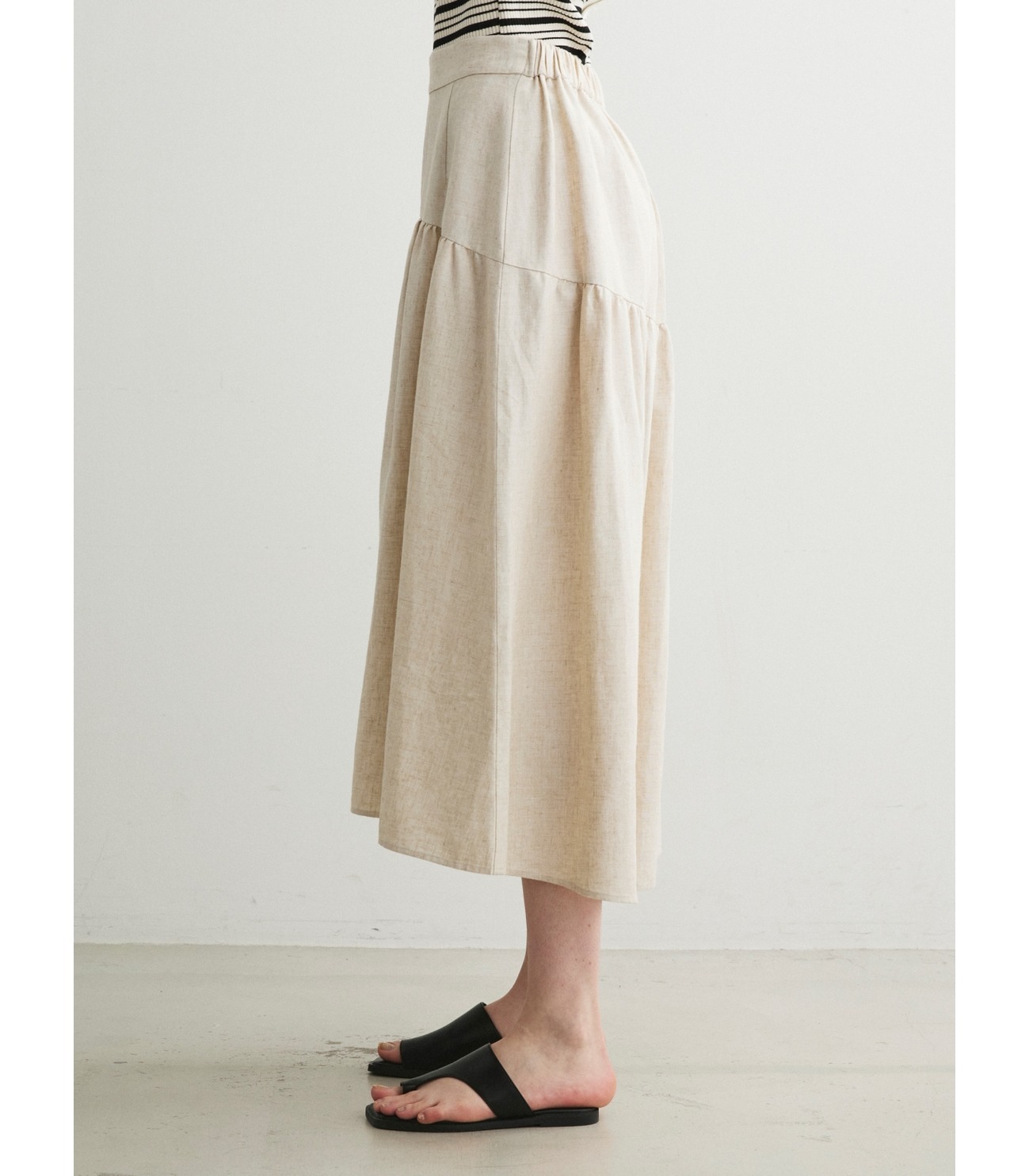 Linen rayon skirt 詳細画像 beige 10