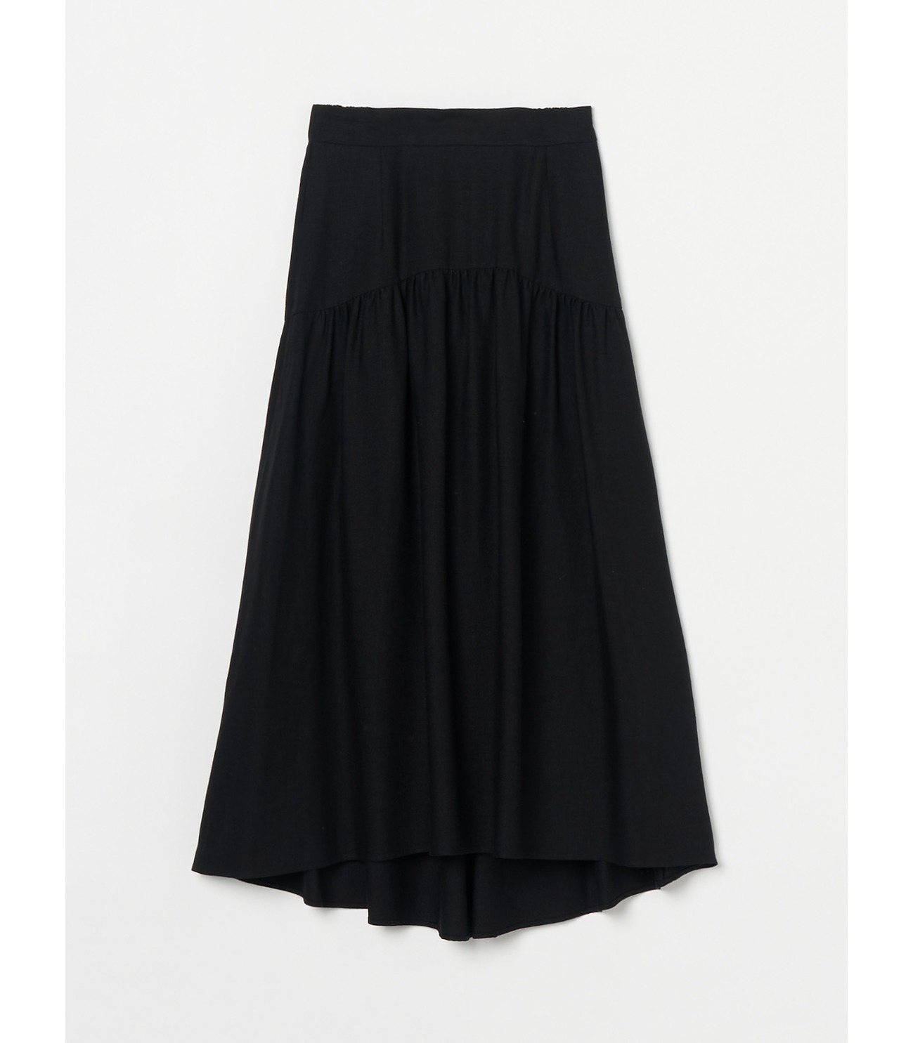 Linen rayon skirt 詳細画像 black 2