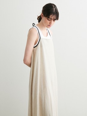 Linen rayon apron dress 詳細画像