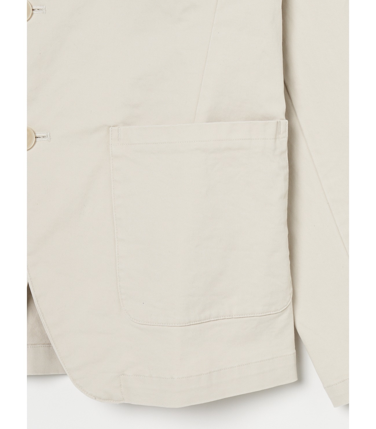 Men's organic twill 2button 2patch jacket 詳細画像 ivory 4